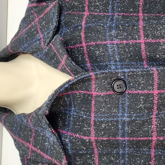 LADIES MIDFRIFT JACKET, BLACK CHECKERED, SIZE M-L - Picture 2 of 7